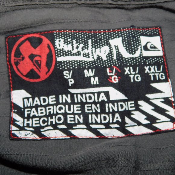 Quiksilver Mens L Gray Long Sleeve Button Front shirt - Picture 3 of 10